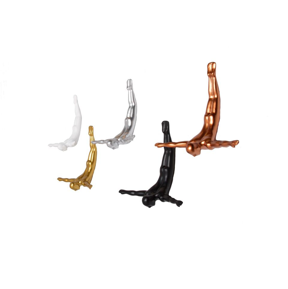 Wall Diver Home Decor Classic Wall-Art Sculpture - PACK OF 5 EACH COLOR