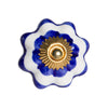 Knob-It Home Decor Classic Cabinet & Drawer Knobs-White/Royal Blue/Gold