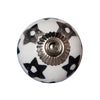 Knob-It Home Decor Classic Cabinet & Drawer Knobs-White/Black Stars