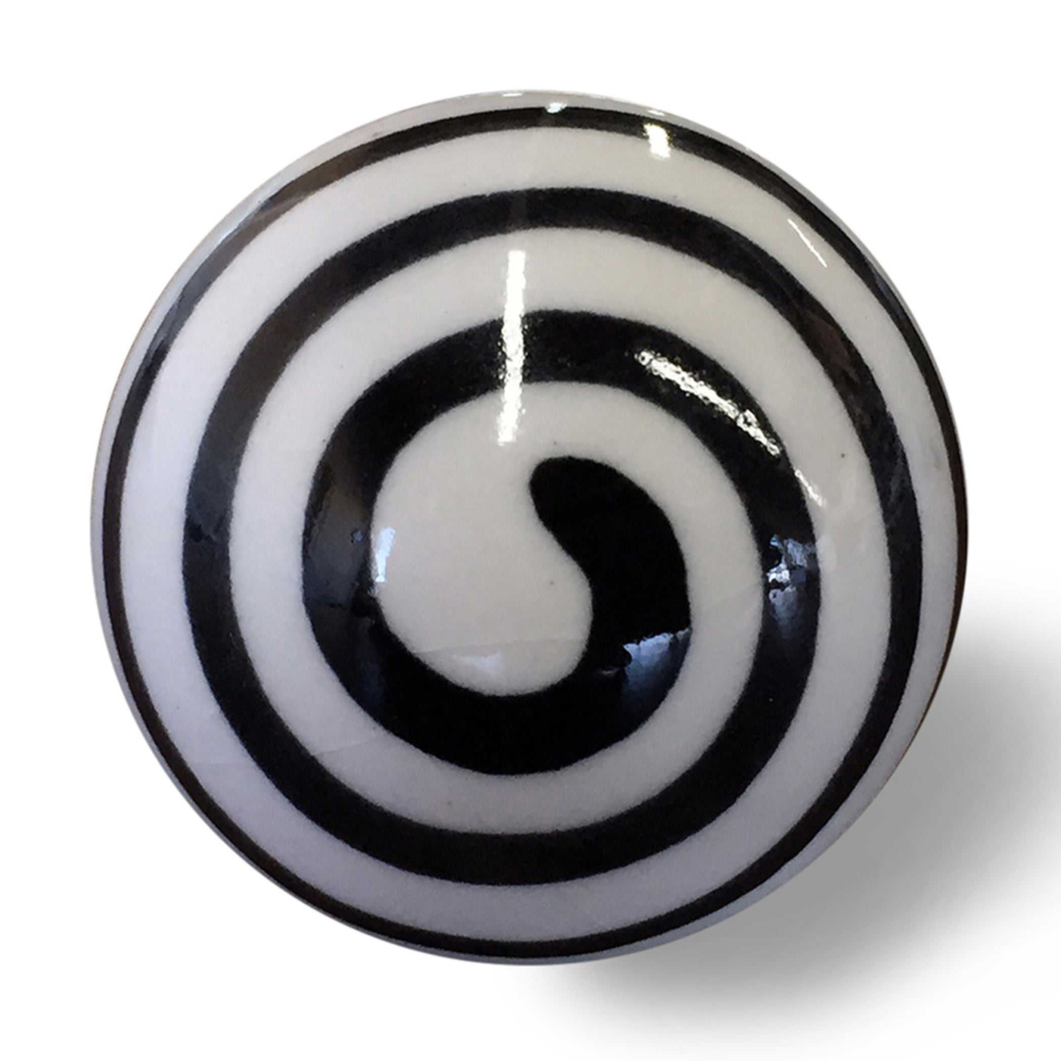 Knob-It Home Decor Classic Cabinet & Drawer Knobs-White/Black Swirl