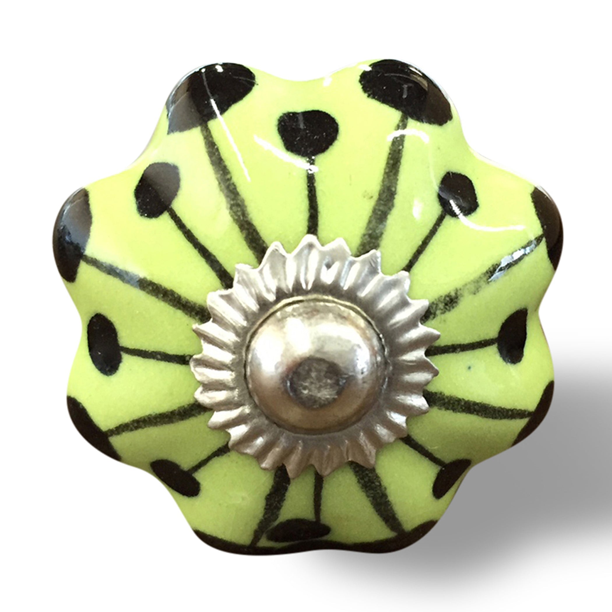 Knob-It Home Decor Classic Cabinet & Drawer Knobs-Lime Green/Navy/Silver