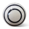 Knob-It Home Decor Classic Cabinet & Drawer Knobs-White/Black Circle