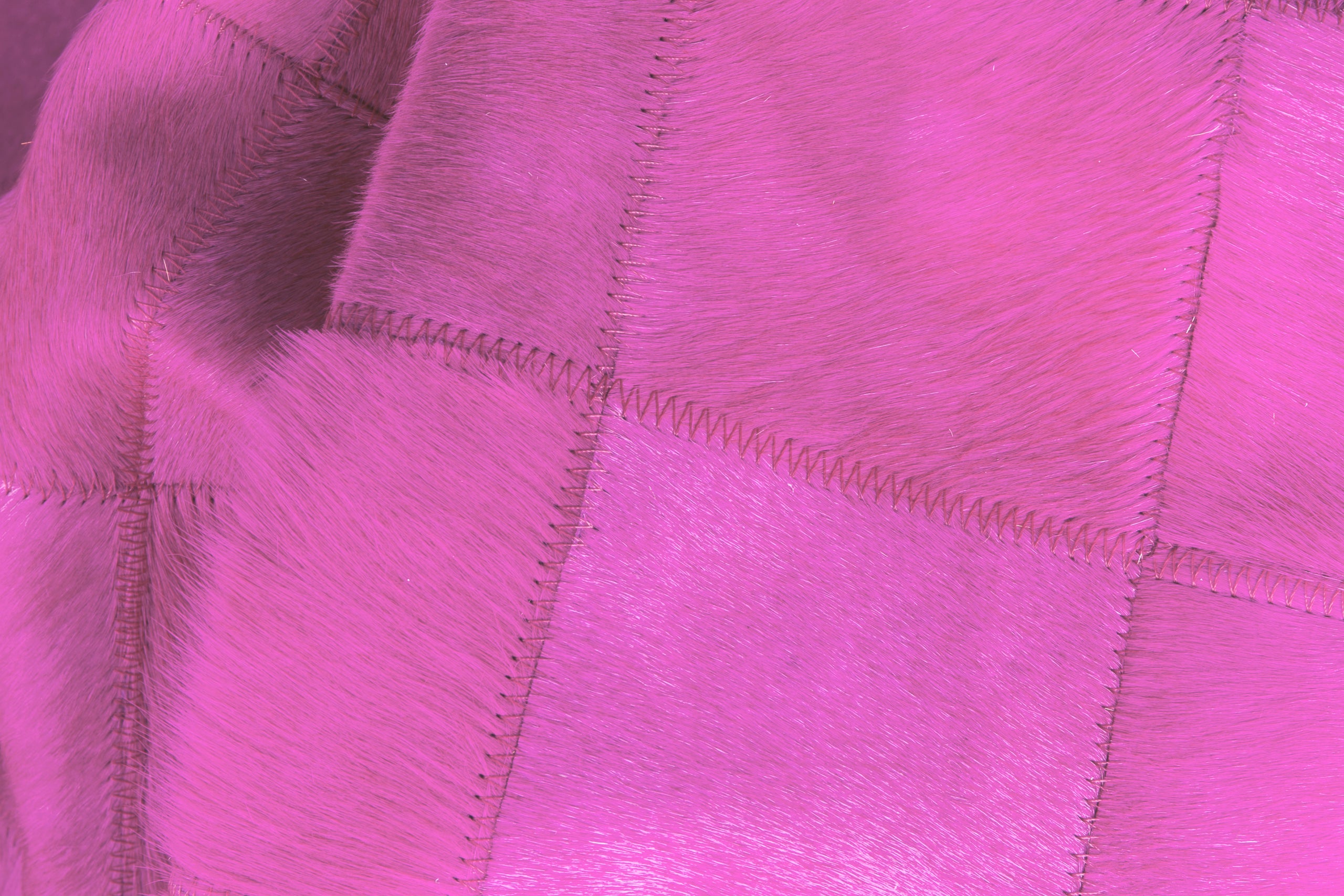 Natural Barcelona Cowhide Stitched Rug | 5'x8'