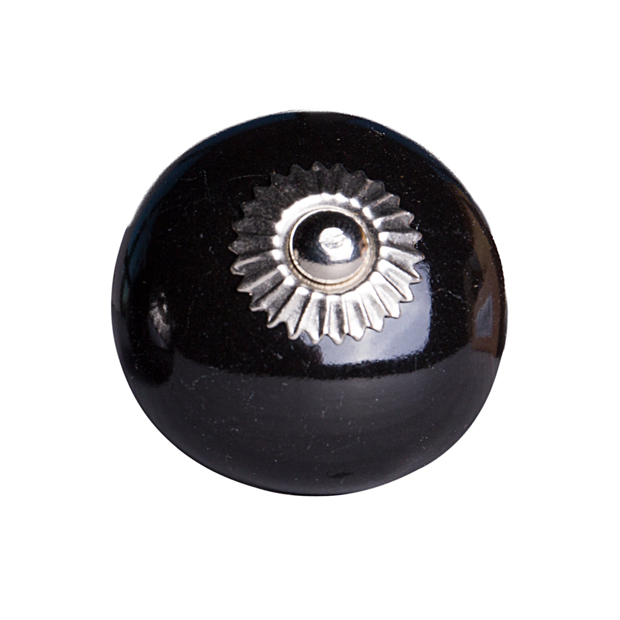 Knob-It Home Decor Classic Cabinet & Drawer Knobs-Black/Silver