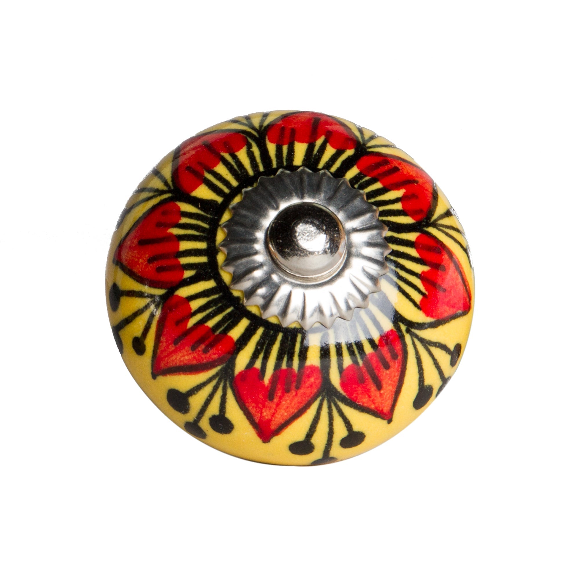 Knob-It Home Decor Classic Cabinet & Drawer Knobs-Yellow/Red/Black/Silver