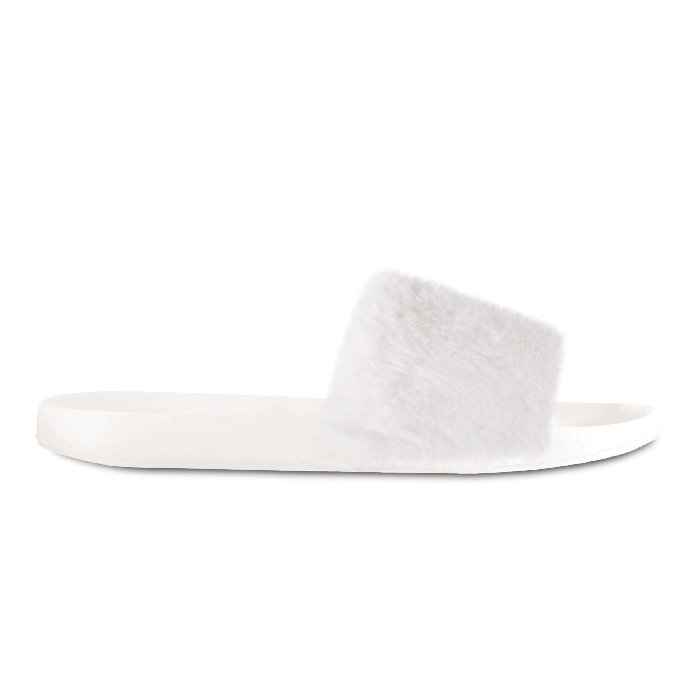 Luxe Faux Sheepskin Women Slides | Off-White