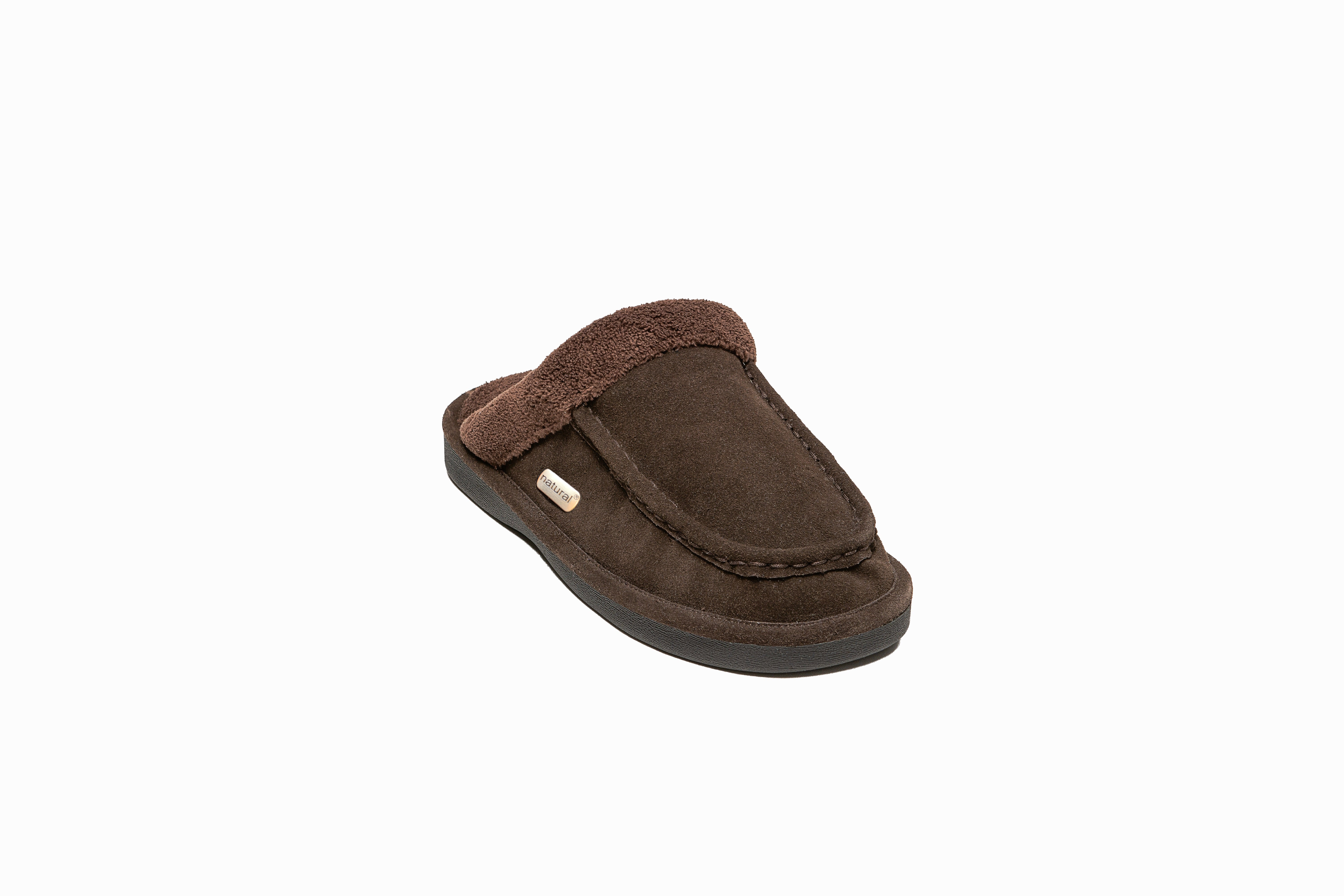 Natural Oliver Suede Men Slippers | Brown