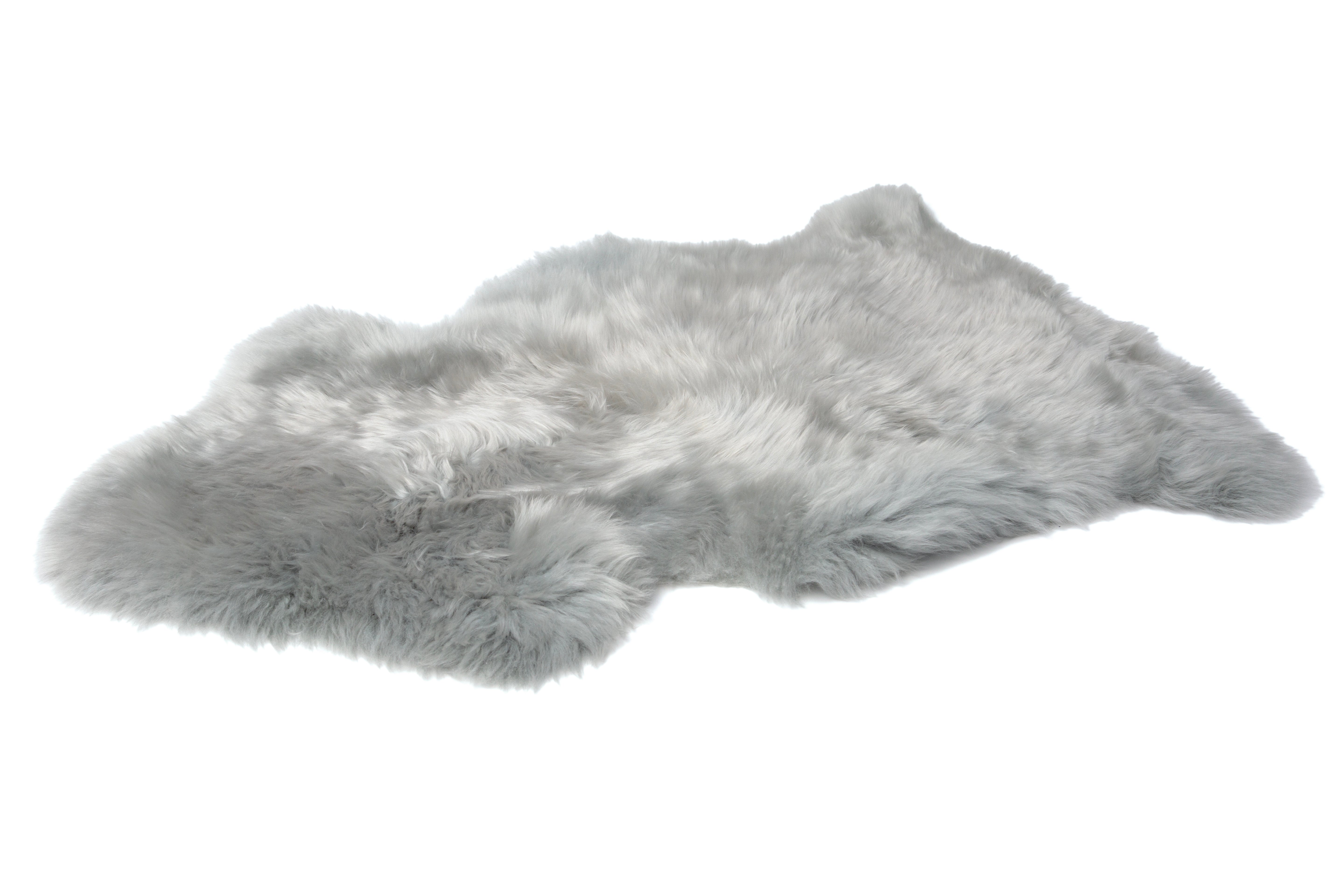 Natural Home Decor Milan Sheepskin Single Rug | 1-Piece | Silver