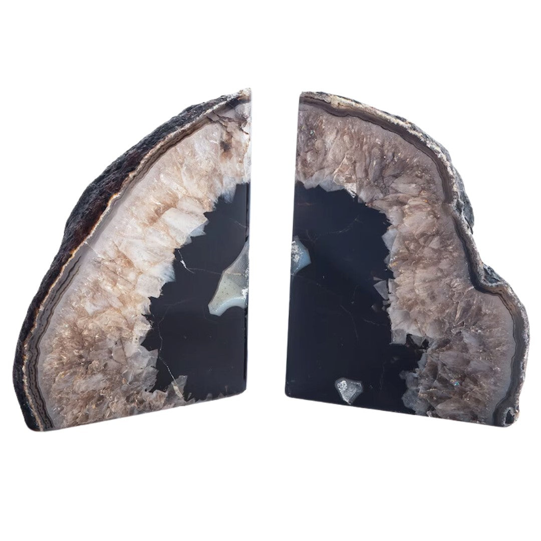 Eternity Agate Single Bookends | Black