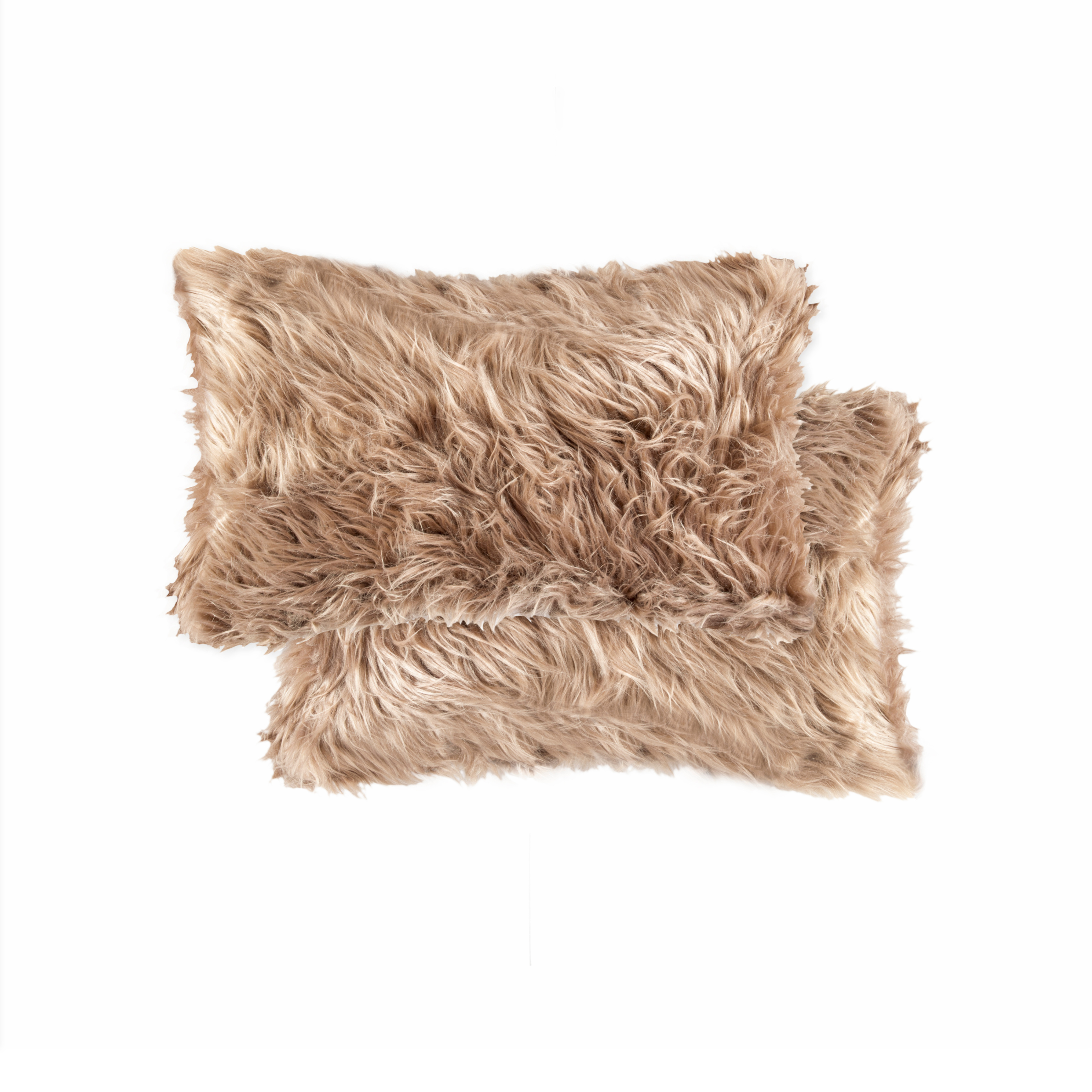 Luxe Home Decor Belton Faux Fur Pillow | 2-Piece - 12