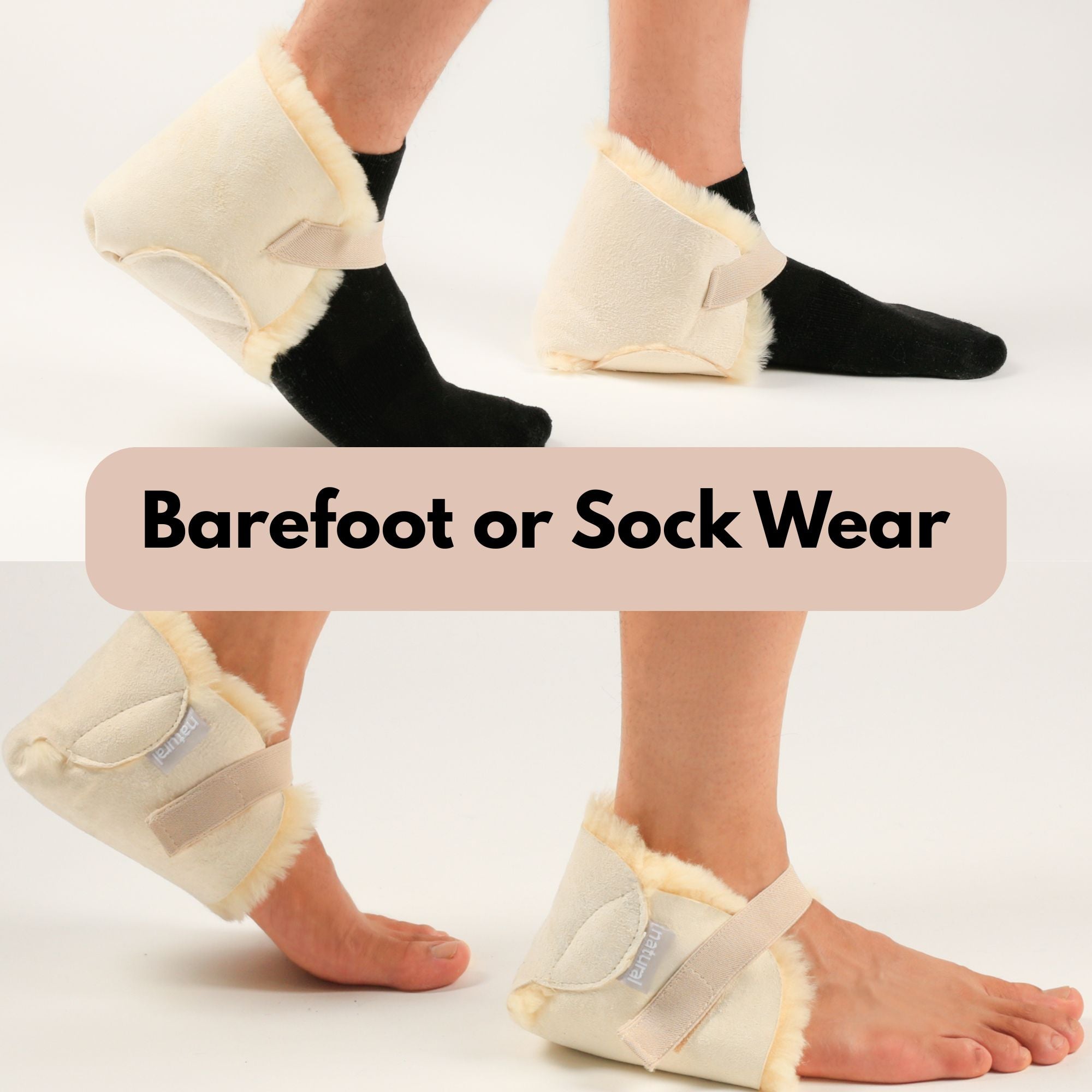 Medical Sheepskin Heel Protectors | 2-Pack | 11"x10"