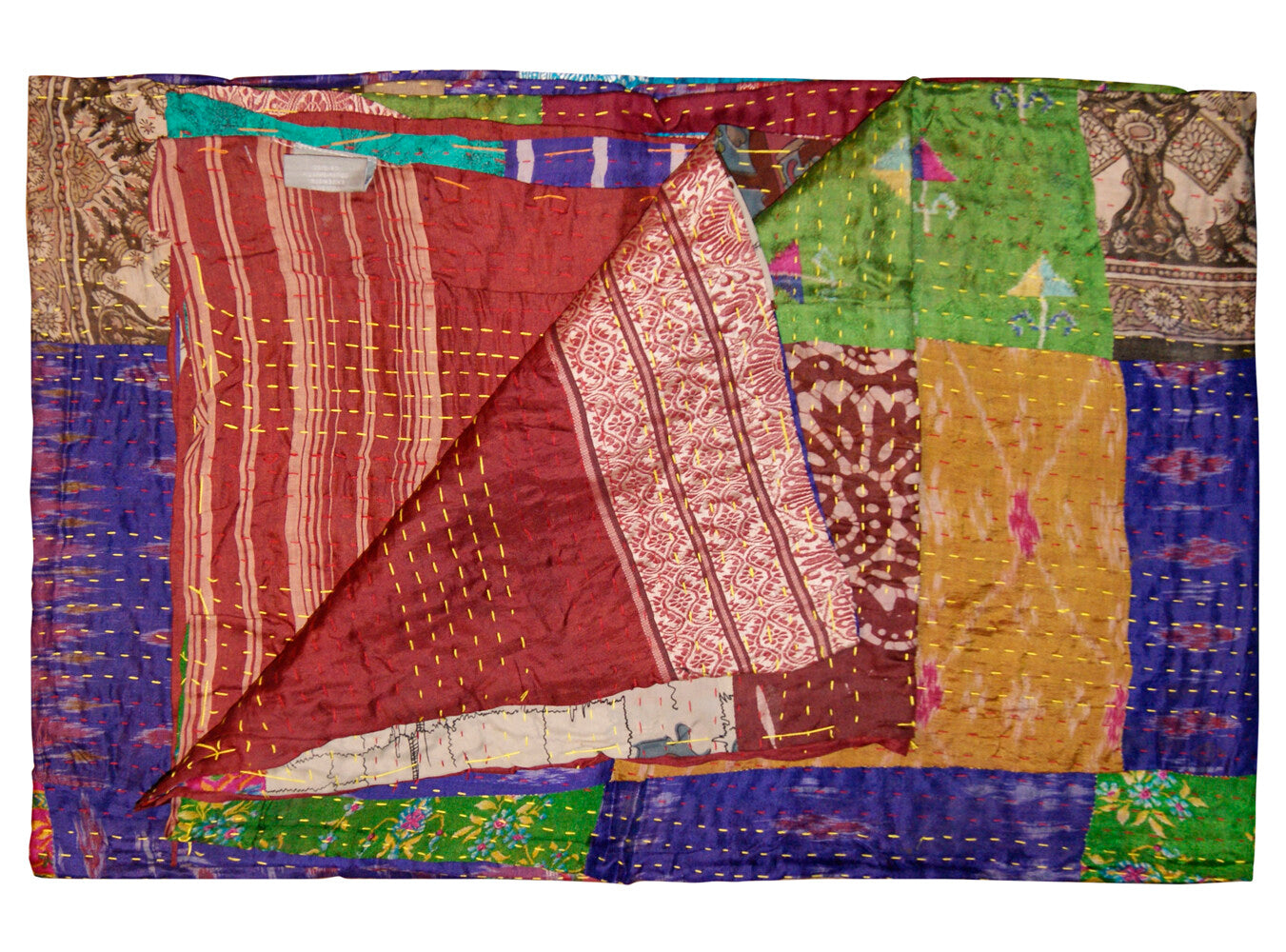 Taj Hotel Home Decor Kantha Silk Throw | 50