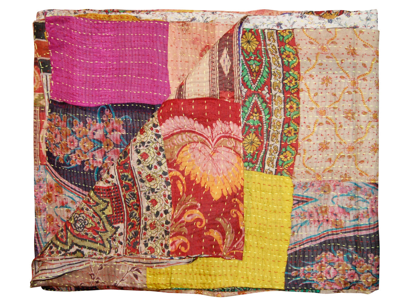 Taj Hotel Home Decor Kantha Silk Throw | 60