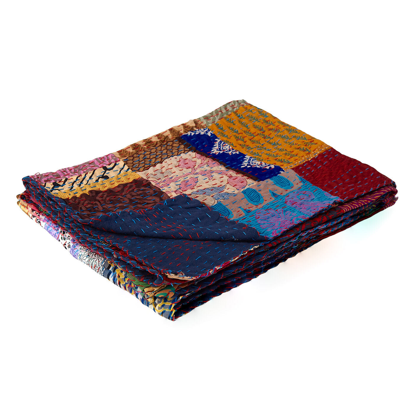 Taj Hotel Home Decor Kantha Silk Throw | 50