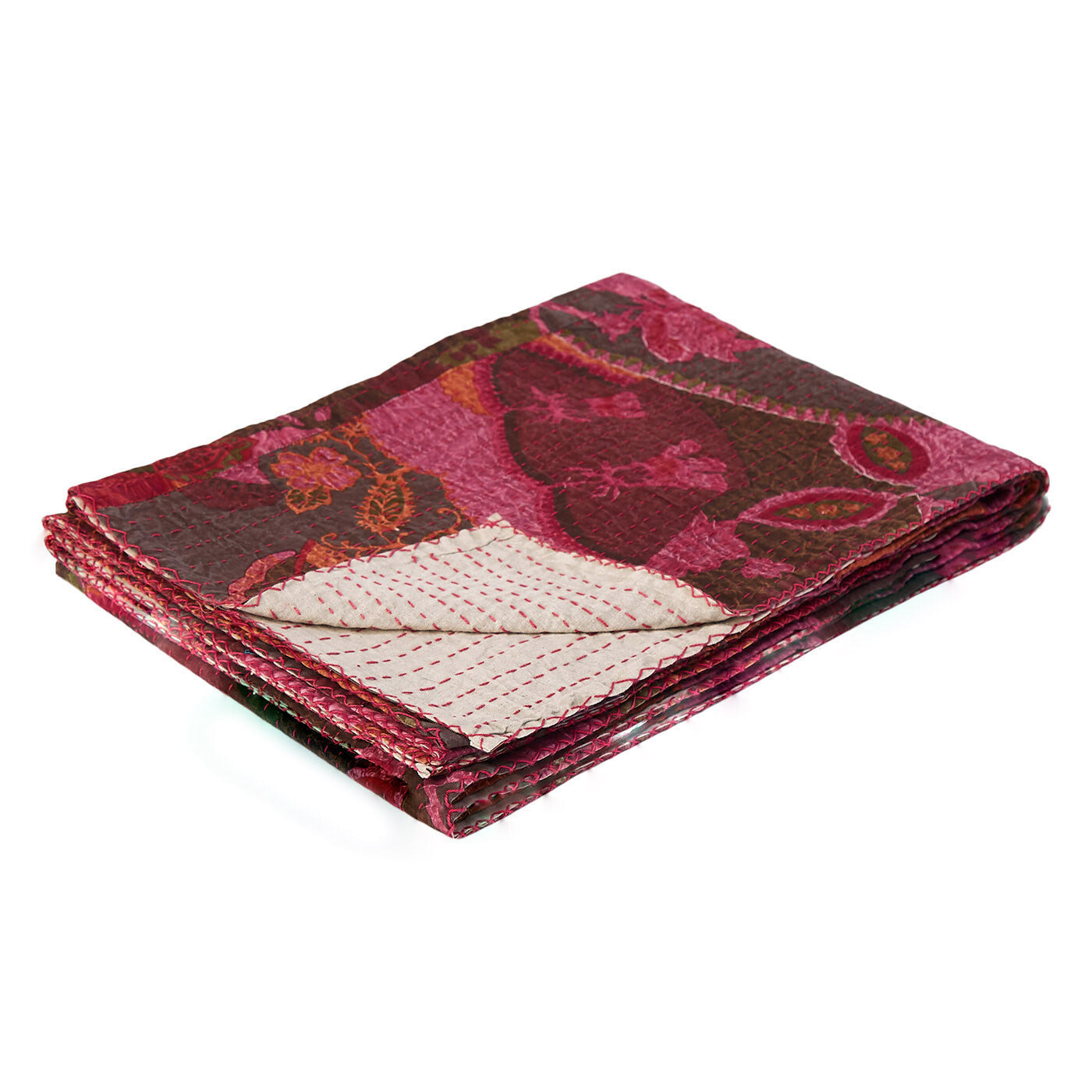 Taj Hotel Home Decor Kantha Cotton Throw | 50