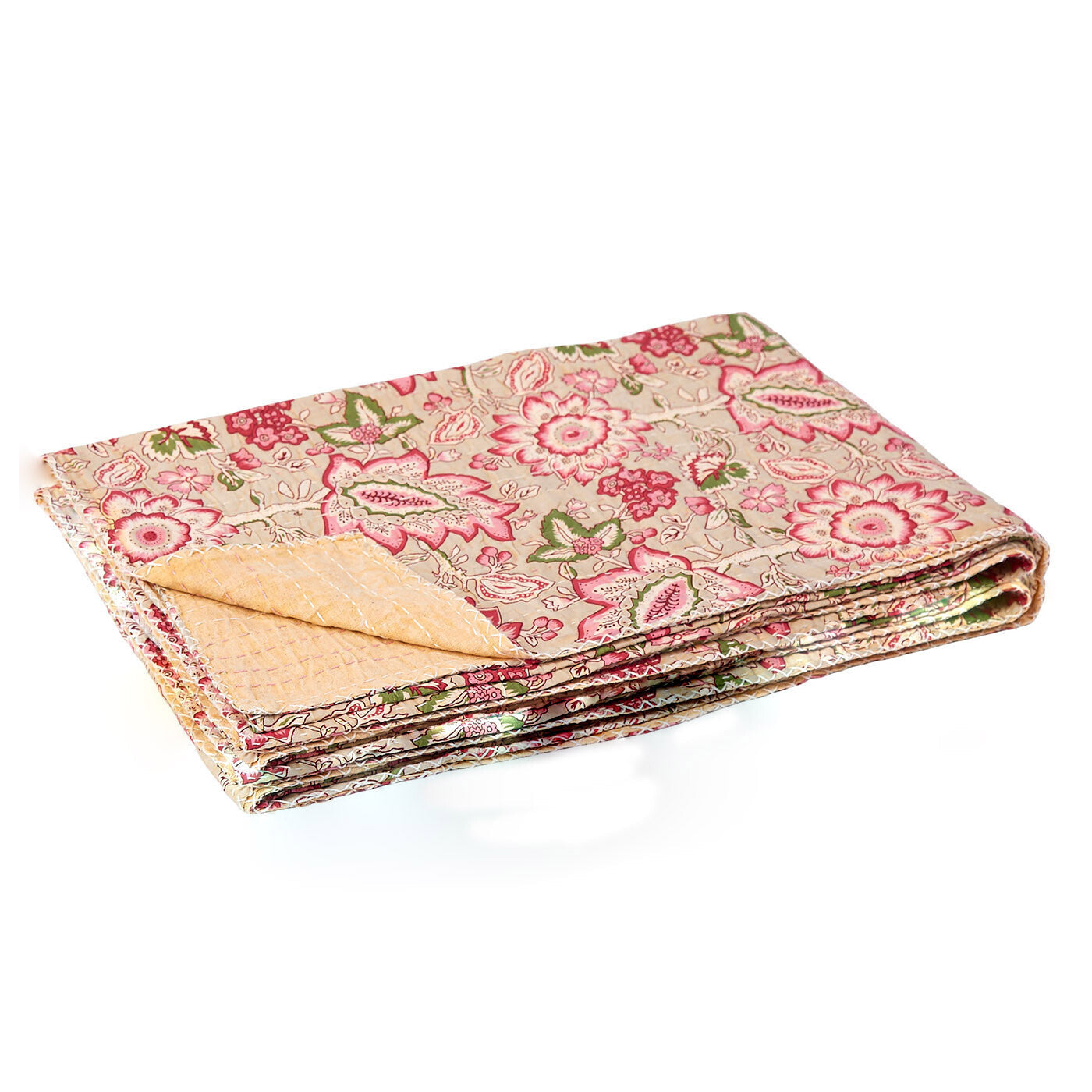 Taj Hotel Kantha Cotton Throw | 50"x70" | B