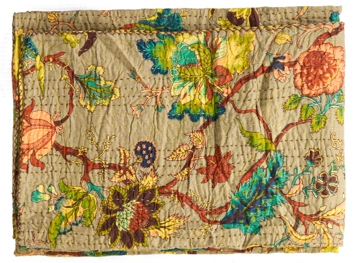 Taj Hotel Home Decor Kantha Cotton Throw | 50