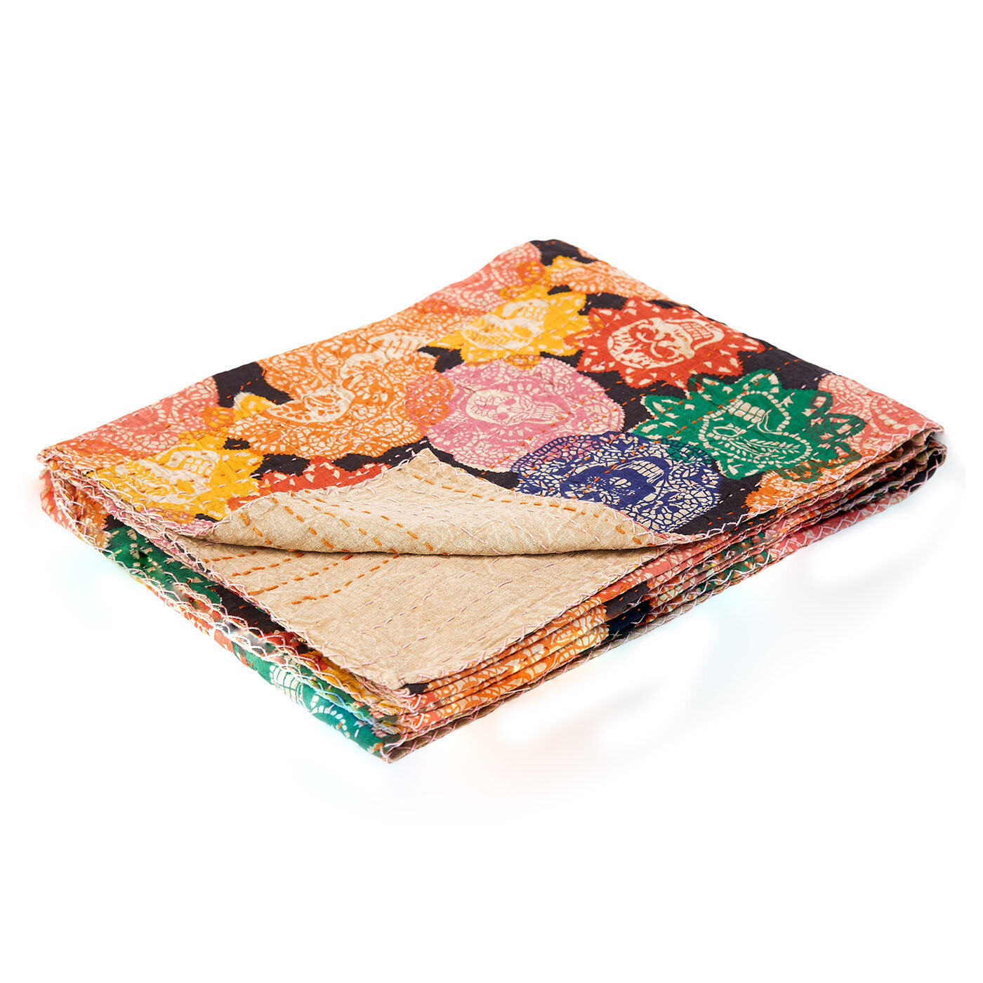 Taj Hotel Home Decor Kantha Cotton Throw | 50